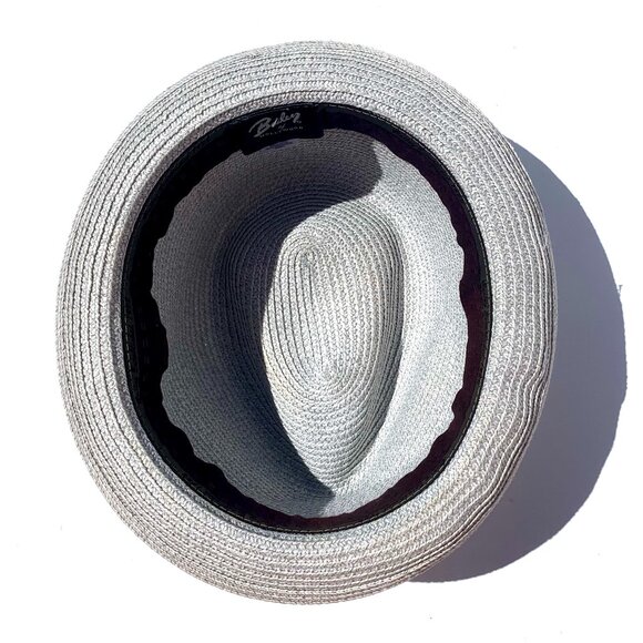 Bailey of Hollywood “Billy” Braided Trilby Fedora, Light Grey Large - Picture 7 of 9